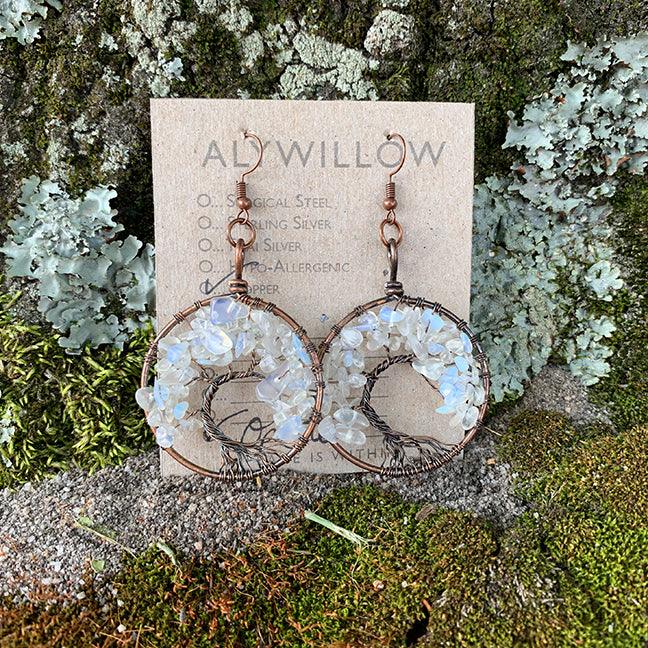 Tree of Life Copper Earrings - Alywillow