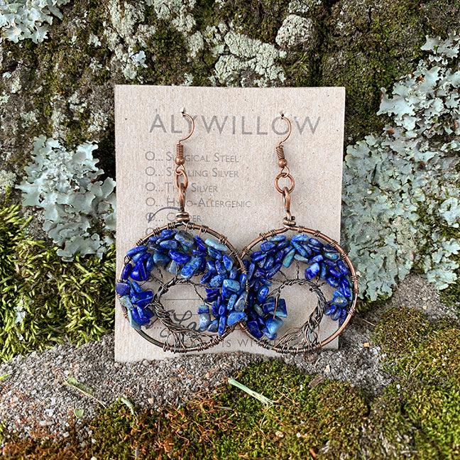 Tree of Life Copper Earrings - Alywillow