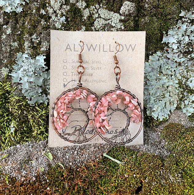 Tree of Life Copper Earrings - Alywillow