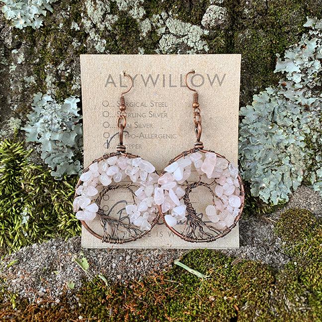 Tree of Life Copper Earrings - Alywillow