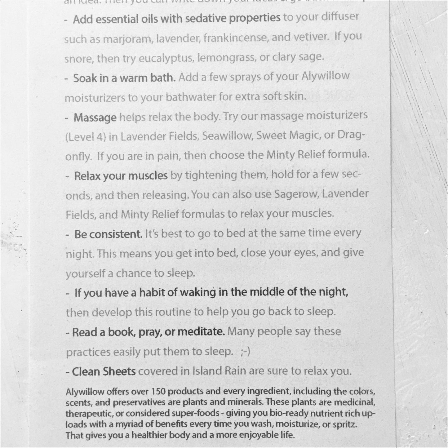 ISLAND RAIN SPRAY for better sleep - Alywillow