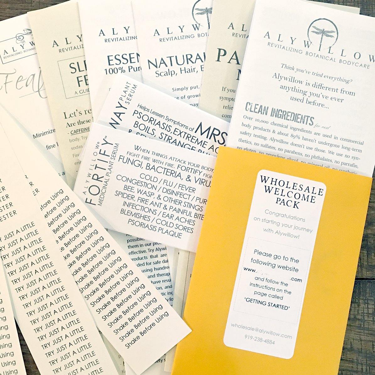 Wholesale Welcome Packet - Startup Materials - Alywillow