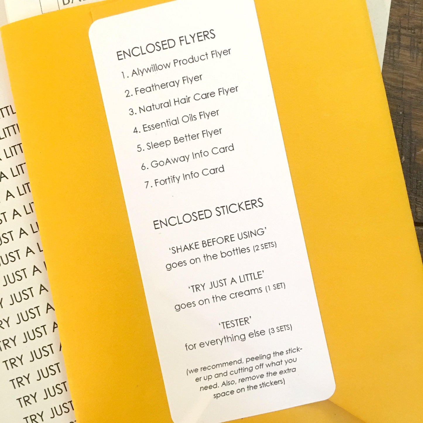 Wholesale Welcome Packet - Startup Materials - Alywillow