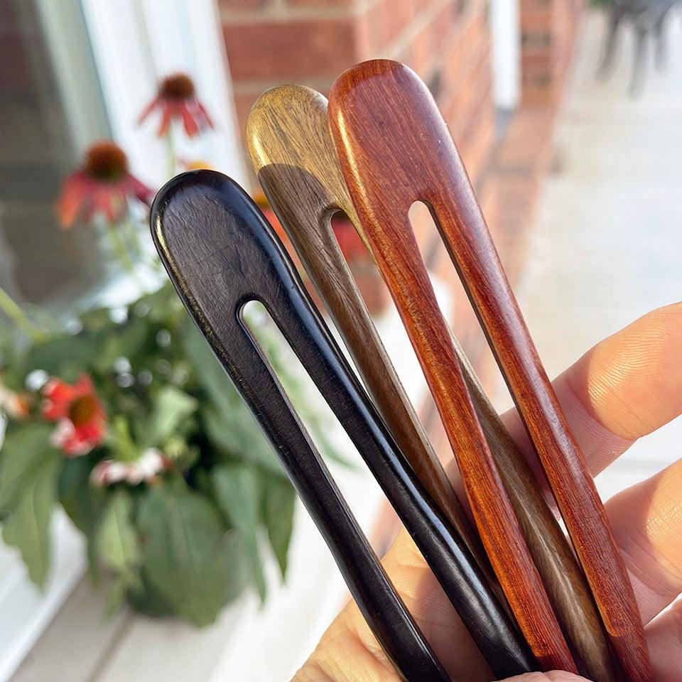all three Riverbend hair sticks