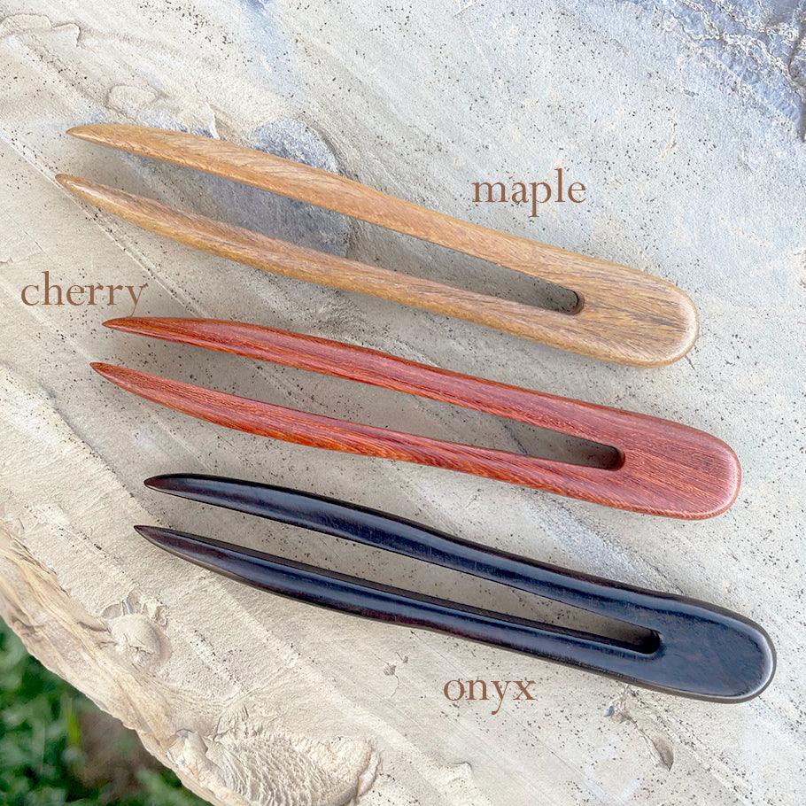 all three Riverbend hair sticks