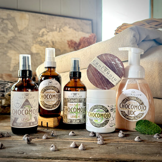 Chocomojo set setting on a table