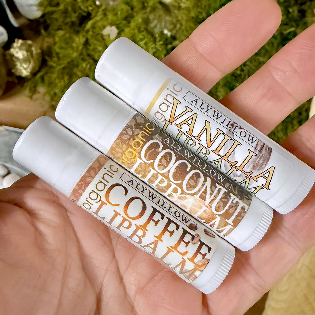 Alywillow Warm Brew Organic Lip Balm Set