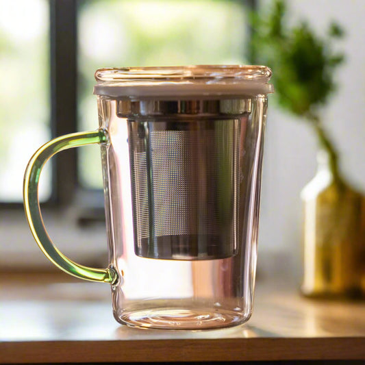 Glass Tea Infuser Mug - Alywillow