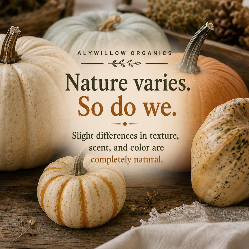 Pumpkin themed image explaining how nature has varies.
